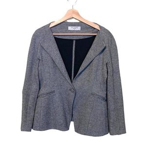 MM LaFleur Blazer Jacket Wool Button Gray 10